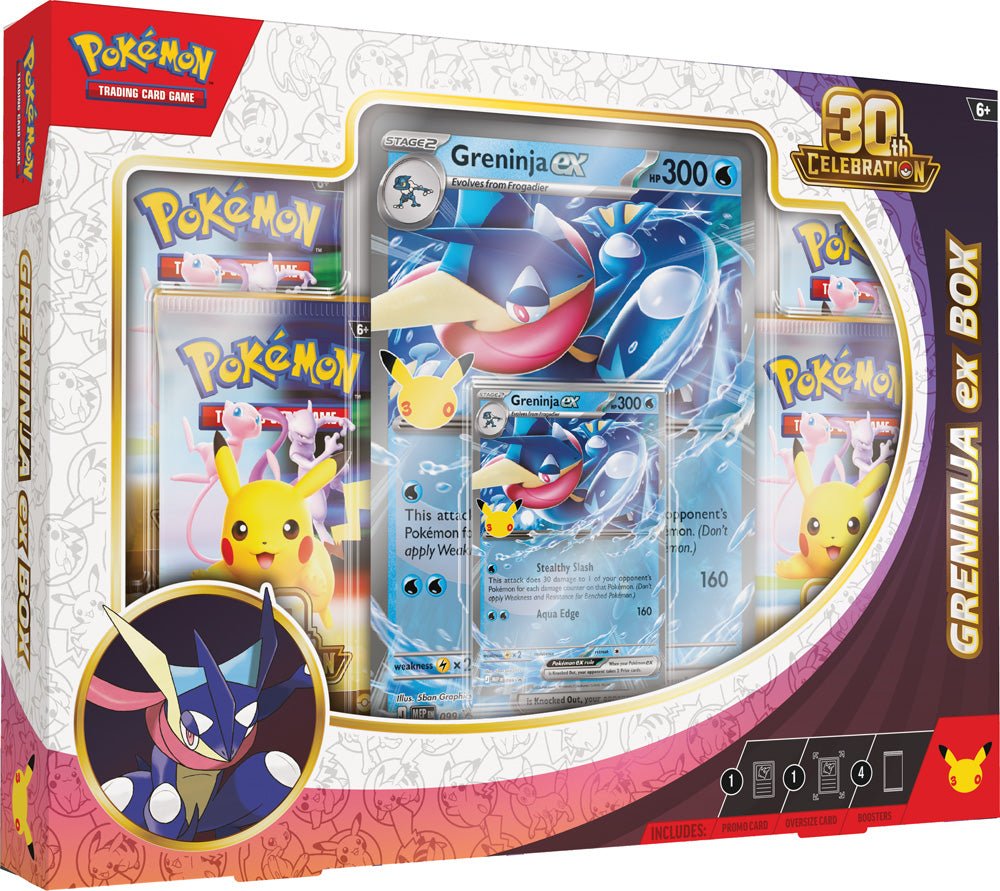 Pokemon-TCG-30th-Celebration-Pokemon-ex-Box-Greninja-ex_EN-1 Pokemon - TCG - 30th Celebration Greninja ex Box - Image 1