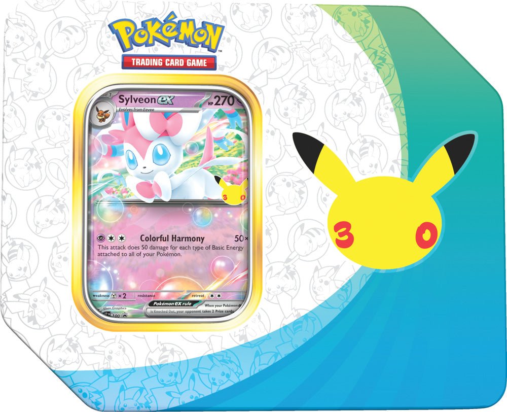 Pokemon-TCG-30th-Celebration-Tin-Day_EN-1 Pokemon - TCG - 30th Celebration Tin - Image 1